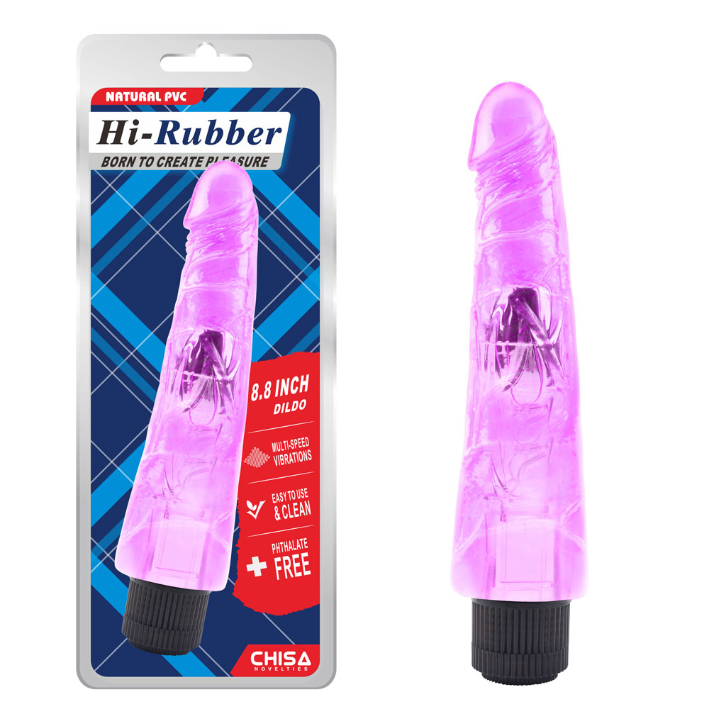 8.8 Inci Bergetar Dildo-Ungu