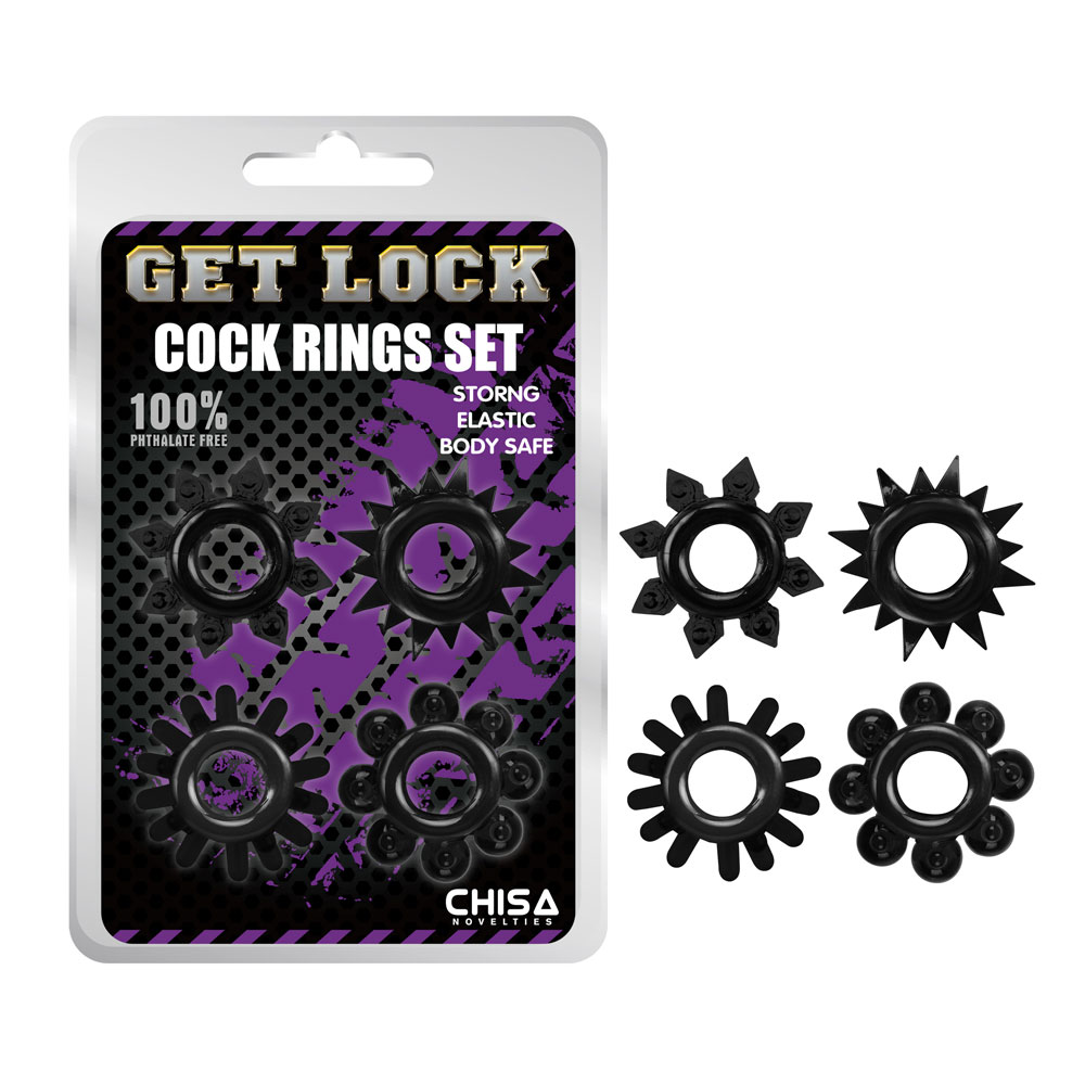 Cock Rings Set-Hitam