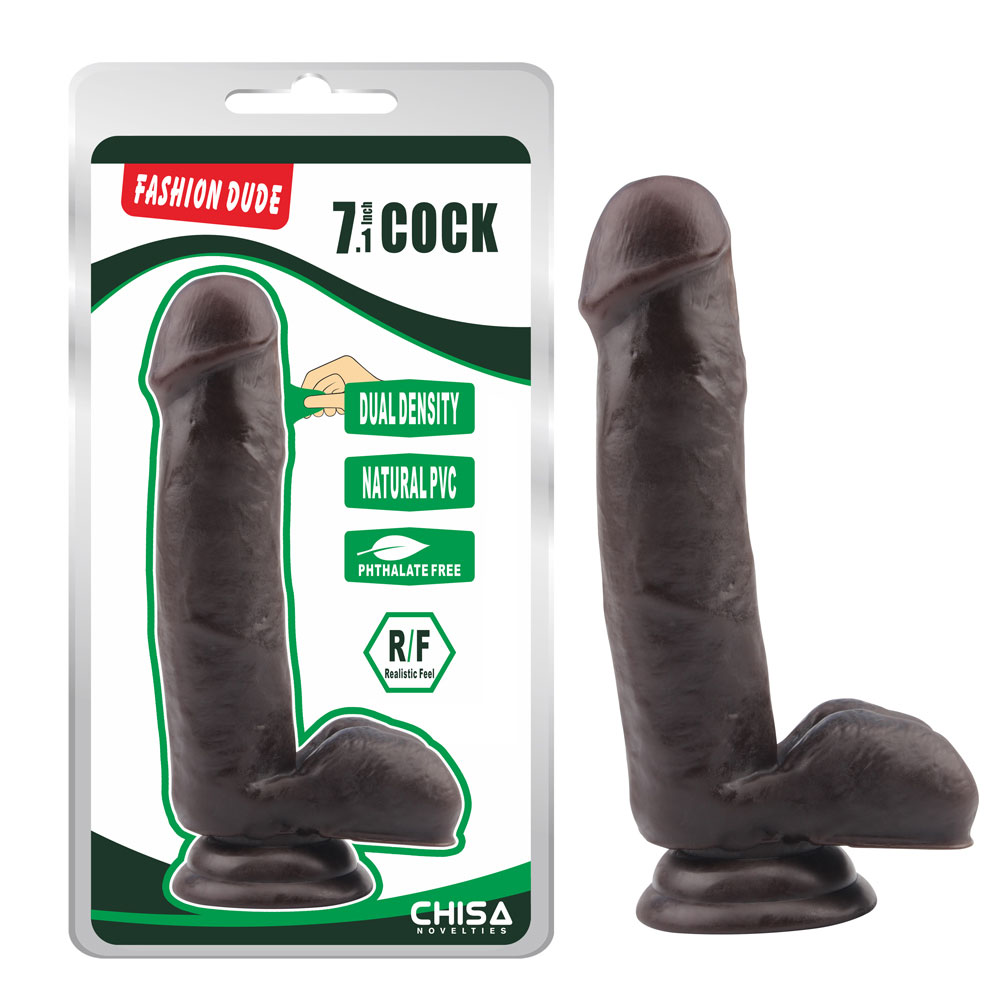 Fashion Dude-7.1 Inch Cock-Brown